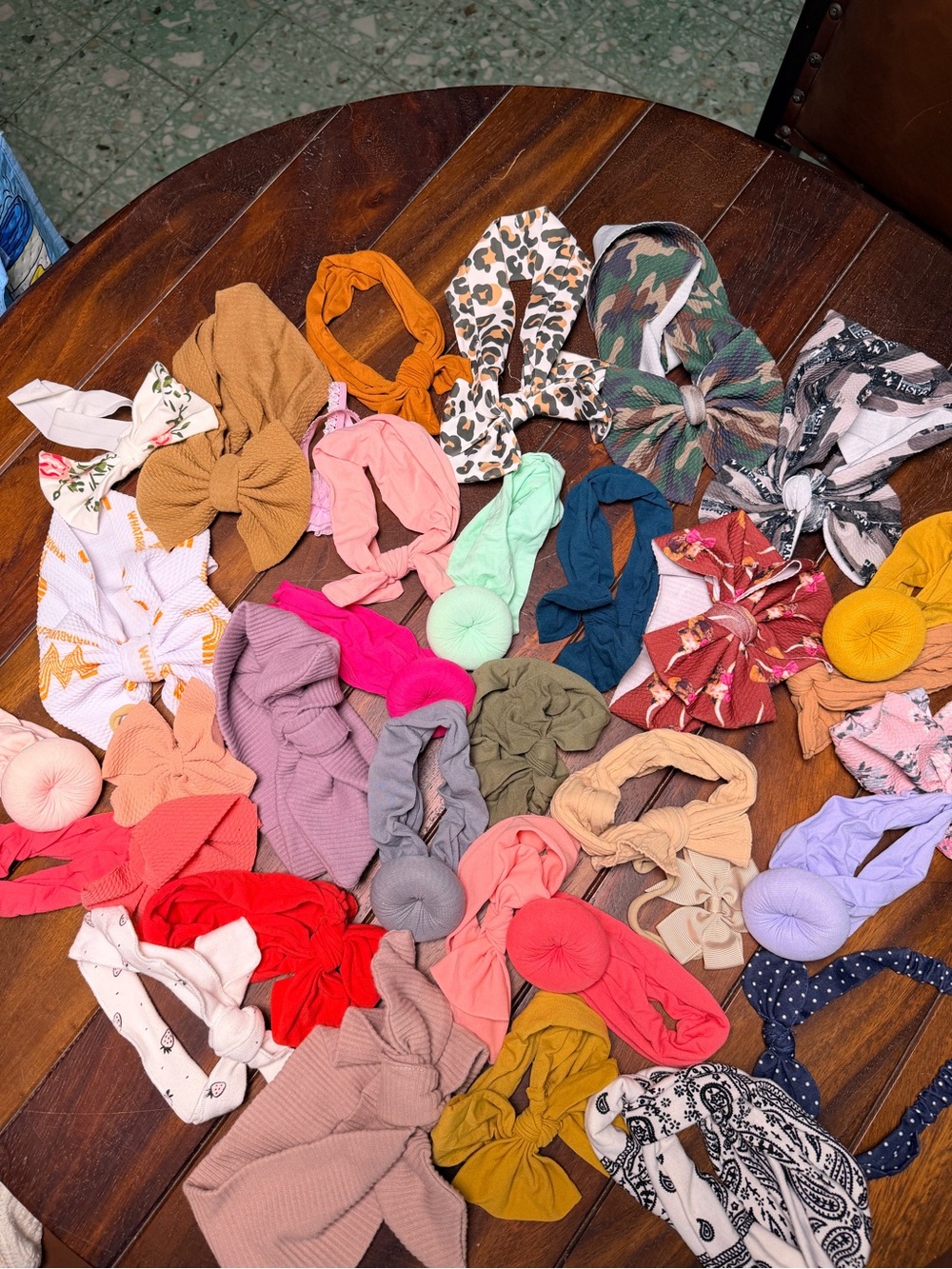 33 Assorted Girls Knotted Headbands - Multicolor Mix